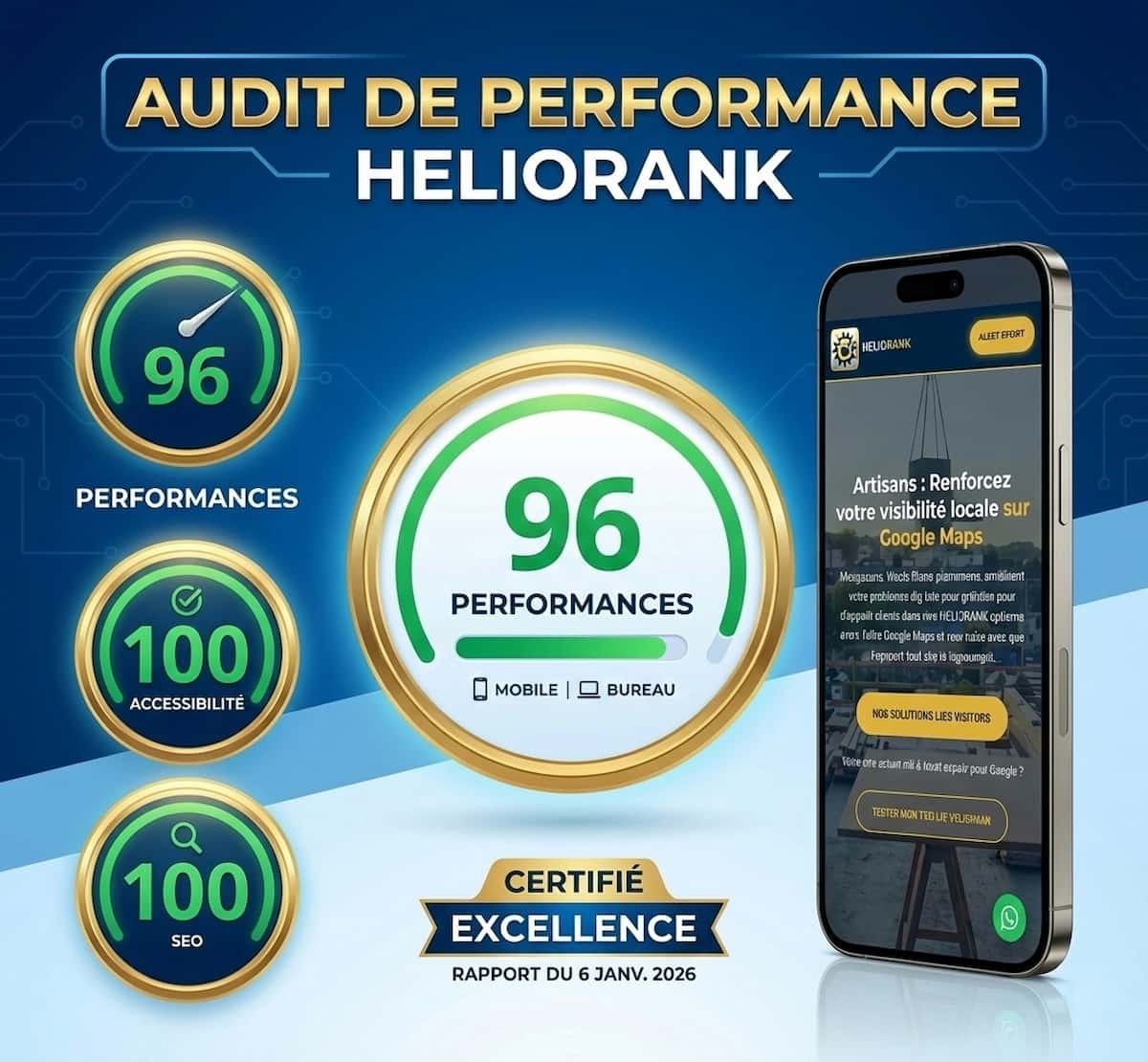 Score Performance HELIORANK 96/100